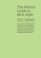 The Norton Guide to MLA Style : 2021 Update 0393877922 Book Cover