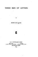 Three Men of Letters 1022085417 Book Cover