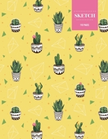 Sketch 110 Pages: Cactus Sketchbook for Kids, Teen and College Students - Succulent Llama Pattern 1693249448 Book Cover