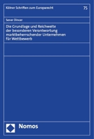 Die Grundlage Und Reichweite Der Besonderen Verantwortung Marktbeherrschender Unternehmen Fur Wettbewerb 3756006506 Book Cover
