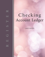 Checking account ledger - Large version: Checkbook log | Checkbook register notebook | Personal Checking Account Balance Register | 101 pages, 8"x10" ... purple vertical band left (French Edition) 1674174195 Book Cover