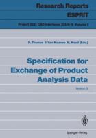 Specification for Exchange of Product Analysis Data: Version 3 3540515798 Book Cover