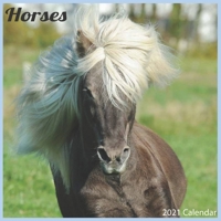 Horses 2021 Calendar: Official Horse 2021 Wall Calendar 18 months B08RRDF6Y6 Book Cover