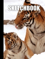 Sketchbook: Tigers Cover Design - White Paper - 120 Blank Unlined Pages - 8.5" X 11" - Matte Finished Soft Cover 1704002206 Book Cover
