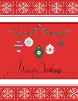 Merry Christmas Notebook: Unlined Holiday Notebook, Journal & Notes, Happy Holiday Notes, Merry Christmas Notebook - 7.44 x 9.69 inches - 100 pages 1695411455 Book Cover