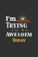 I'm Trying To Be Awesome Today: Blank Lined Journal/Notebook 169903351X Book Cover