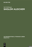 Sholom Aleichem: A Non Critical Introduction 9027926069 Book Cover