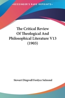 The Critical Review Of Theological And Philosophical Literature V13 1165817012 Book Cover