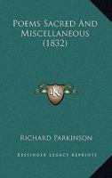 Poems Sacred And Miscellaneous 1166967271 Book Cover