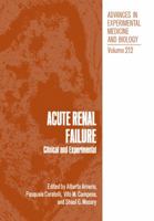 Acute Renal Failure (Advances in Experimental Medicine and Biology) 1468482424 Book Cover