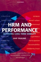 HRM and Performance: Achieving Long-Term Viability 019927391X Book Cover