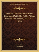 Speeches on Various Occasions 1165493756 Book Cover