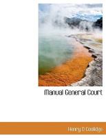 Manual General Court 1010018728 Book Cover