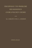 Ergebnisse Und Probleme Der Modernen Anorganischen Chemie 3642866298 Book Cover