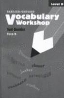 Vocabulary Workshop Test Booklet Form B Level B 0821576372 Book Cover