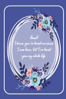 Aunt I know you've loved me since I was born ..: (beautiful notebook gift for aunt -Lined Notebook-best aunt ever gifts-gift for aunt birthday-flowers notebook-Floral Journal-Daily Diary for Writing-F 1660747341 Book Cover