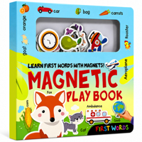 Learn First Words - Magnetic Play Book (Board Book) 9376897471 Book Cover