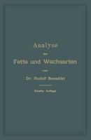 Analyse Der Fette Und Wachsarten 1143174216 Book Cover