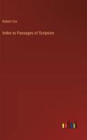 Index to Passages of Scripture 3368190792 Book Cover