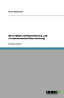 Betriebliche Mitbestimmung und Unternehmensmitbestimmung 3640834755 Book Cover