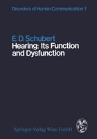 Hearing: Its Function and Dysfunction 3709133637 Book Cover