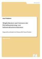 Moglichkeiten Und Grenzen Der Privatfinanzierung Von Infrastrukturinvestitionen 3838605527 Book Cover