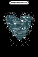 Composition Notebook: Video Game Controller Heart for Gamers and Players Journal/Notebook Blank Lined Ruled 6x9 100 Pages 1706053088 Book Cover