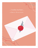 Positively Green Greeting Cards: Love - I Enclose My Heart (Pack of 6) B0G5JTYBD5 Book Cover