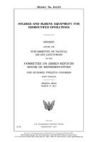 Soldier and marine equipment for dismounted operations 1981850856 Book Cover