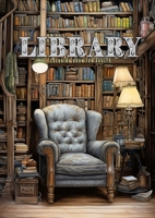 Library Coloring Book for Adults: Interior Coloring Book Room Design Coloring furniture Coloring Book books bookshelf coloring book A4 375842450X Book Cover