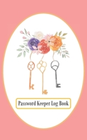 Password Keeper Log Book: A Premium Logbook To Track Internet Usernames and Passwords - Pink, Oval Frame, Flowers/Keys 1713282224 Book Cover