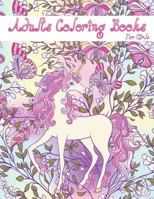 Adults Coloring Books: Horse Coloring Books,Unicorn Coloring Relaxation , Large Print Women,Girls Coloring (Women Coloring) 1978241690 Book Cover