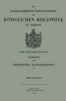 Verzeichnis Der Tibetischen Handschriften Der Koniglichen Bibliothek Zu Berlin 3662228173 Book Cover