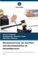 Harmonisierung von Rechten und Rechtsbehelfen im Umweltbereich (German Edition) 6208262240 Book Cover