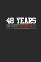48 Years Of Being Awesome: Graph Paper Notebook / Journal (6 X 9 - 5 Squares per inch - 120 Pages) - Birthday Gift Idea for Boys And Girls 1702340031 Book Cover