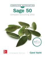 COMPUTER ACCOUNTING WITH SAGE 50 2016 1259853683 Book Cover