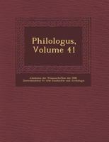 Philologus, Volume 41... 1274340470 Book Cover