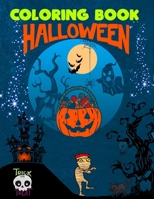 Halloween Coloring Book: An Adult Coloring Book Featuring Fun Horror Creepy and Frightful Halloween Designs for Stress Relief and Relaxation B08JWJ4MWJ Book Cover