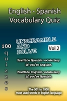 English - Spanish Vocabulary Quiz - Match the Words - Volume 2 B0C6BQX34N Book Cover