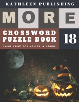 Crosswords Large Print: More Large Print Hours of brain-boosting entertainment for adults and kids halloween pumpkin design 1688212027 Book Cover
