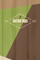 Guitar Tabs: Green/Gold/ Brown Wood Design - 6 String Guitar Chord and Tablature Staff Music Paper for Guitar Players, Musicians, Teachers and Students B084DG7LWJ Book Cover