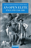An Open Elite?: England 1540-1880 0192851497 Book Cover
