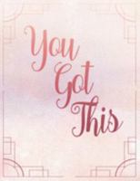 You Got This: Inspirational College Narrow Ruled Composition Notebook Pink Marble Watercolor 1691874469 Book Cover