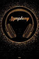 Symphony Planner: Symphony Golden Headphones Music Calendar 2020 - 6 x 9 inch 120 pages gift 1659008700 Book Cover