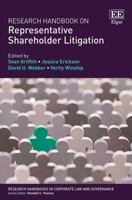 Research Handbook on Representative Shareholder Litigation 1786435330 Book Cover