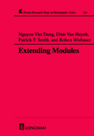 Extending Modules (Research Notes in Mathematics Series) 0582253829 Book Cover