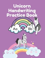 Unicorn Handwriting Practice Book: Handwriting Workbook for Girls to Practice Letter Tracing B08TZHGMRX Book Cover