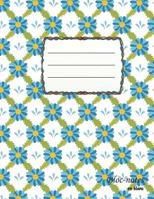 Bloc-notes en blanc: Margarits bleus - format A4 | 112 pages | carnet de notes avec registre | idéal comme agenda, carnet de croquis, carnet de ... ou cahier à colorier vide 1079534369 Book Cover