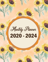 2020-2024 Monthly Planner: Sunflower Cover, 2020-2024 Five Year Planer with Holidays, Monthly Calendar 60 Months (60-Month Calendar Jan 2020 to Dec 2024) 1707791848 Book Cover