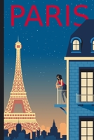 Paris: Travel Journal, Notebook, Diary | Vintage Postcard Style | 110 Ruled Pages 1693751011 Book Cover